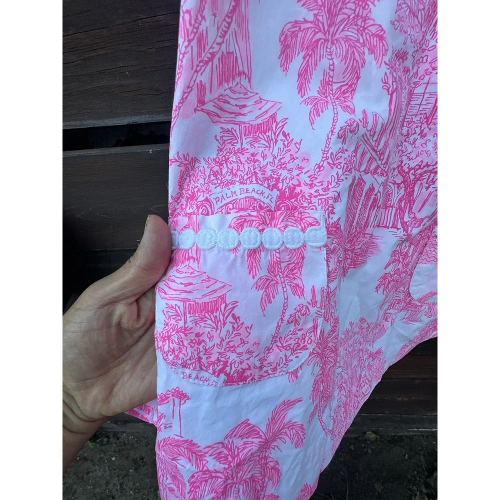 Lilly Pulitzer Girl's Little Lilly Shift Dress Palm Beach Anniversary Toile Sz 4